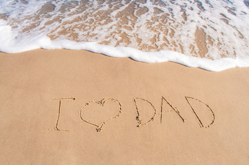 The inscription on the sea sand