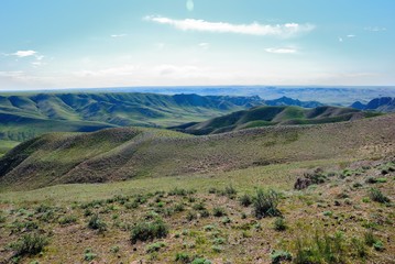 The steppe in the southern province of the Republic of Kazakhstan near the city of Almaty