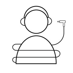 man with a wire icon