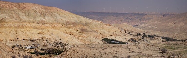 Jordan Desert Village extra wide panorama