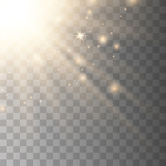 Vector transparent gold sunlight 