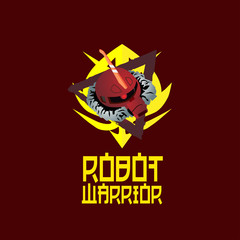 robot warrior logo icon
