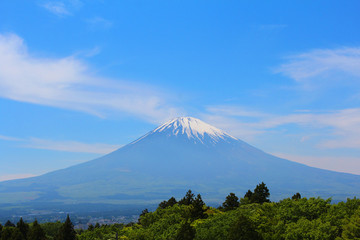Fototapeta na wymiar 御殿場からの富士山の風景