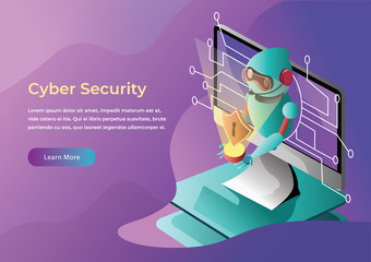 Digital shopping, Security ,privacy, website and mobile site template, concept of web page ui design  flat illustration design