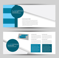 Banner for advertisement. Flyer design or web template set. Vector illustration commercial promotion background. Blue color.