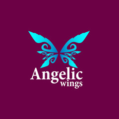 angelic wings logo icon