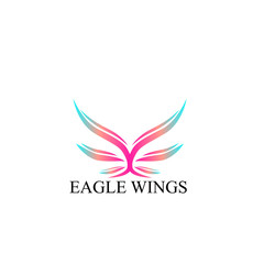 Fototapeta na wymiar eagle wings logo icon