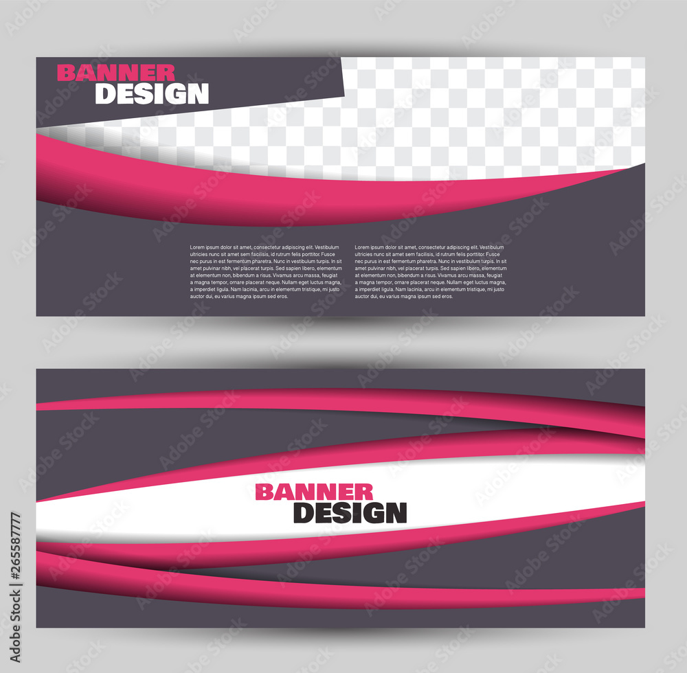 Wall mural banner for advertisement. flyer design or web template set. vector illustration commercial promotion