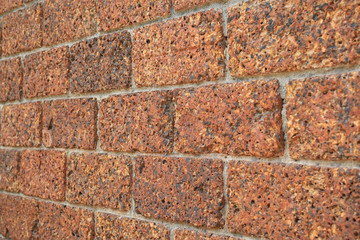 Perspective old vintage brick wall
