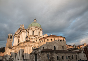 Fototapeta na wymiar Duomo square, Brescia, Italy