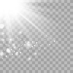 Vector transparent white sunlight 