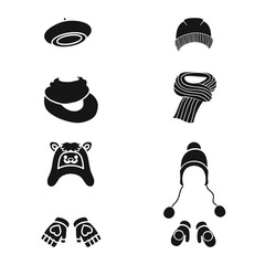 Vector illustration of fabric and weather  symbol. Collection of fabric and fashion  vector icon for stock.