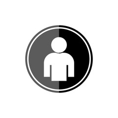 Male user account profile circle flat icon for apps and websites 