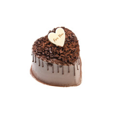 cake or love shaped cake on a background.