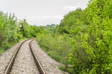 Obraz premium Abandoned railroad background