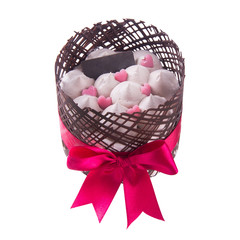 cake or Ice cream birthday cake on a background.