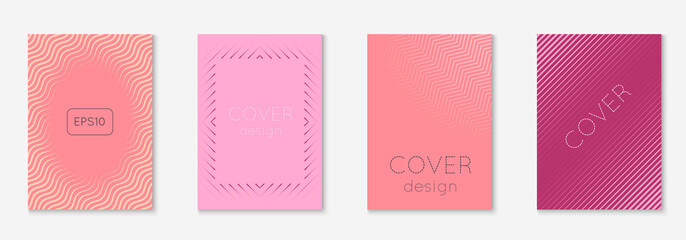 Abstract shapes cover and template with line geometric elements.