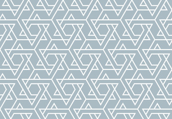 Abstract geometric pattern. A seamless vector background. White and blue ornament. Graphic modern pattern. Simple lattice graphic design