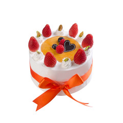 cake or Ice cream birthday cake on a background.