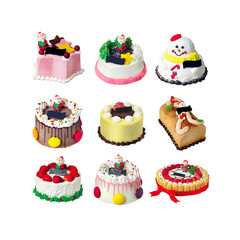 cake or christmas cakes on a background.