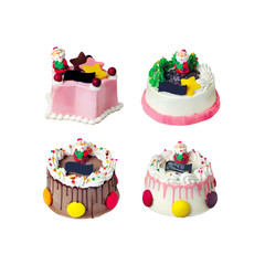 cake or christmas cakes on a background.