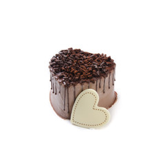 cake or love shaped cake on a background.