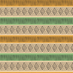 Vector Seamless Ethnic Tribal Pattern