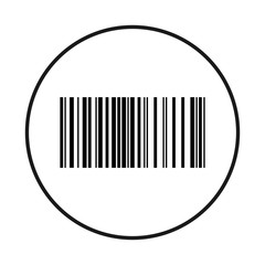 Barcode icon in the black circle
