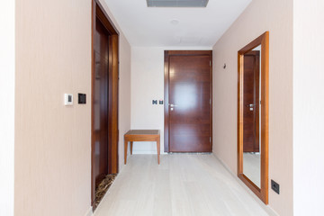 Hotel room interior, entrance corridor