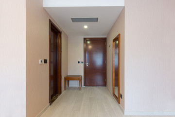 Hotel room interior, entrance corridor