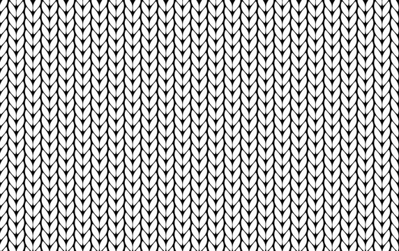 Knitting vector pattern. Vector texture seamless pattern. White knit texture seamless pattern. Vector seamless background
