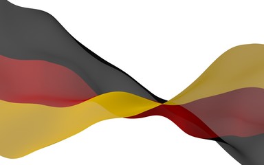 Naklejka premium Flag of Germany. Wide format 3D illustration. State symbol of the Federal Republic of Germany. 3D rendering