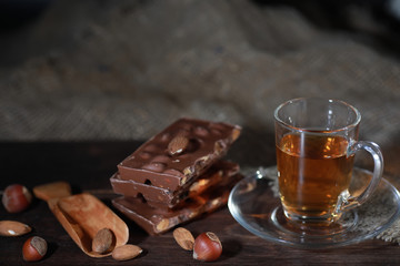 Brewed tea on a serving table