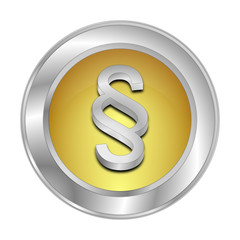 Law paragraph button - 3D illustration