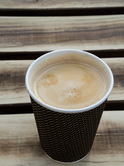paper coffee cup ready to go or take away coffee