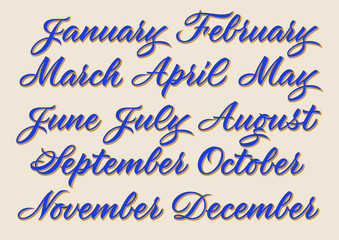 month_calligraphy_blue