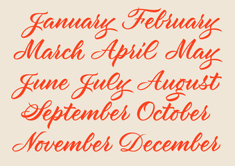month_calligraphy_red