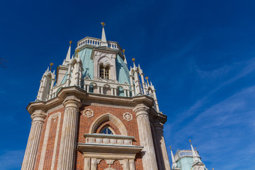 Moscow, Russia - October 16, 2018: Great Tsaritsyno Palace in museum-reserve Tsaritsyno