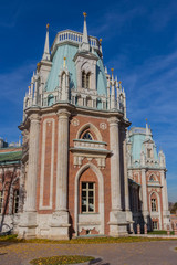 Fototapeta na wymiar Moscow, Russia - October 16, 2018: Great Tsaritsyno Palace in museum-reserve Tsaritsyno