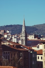 Fototapeta na wymiar church architecture in Bilbao city in Spain, cathedral architecture .