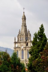 church architecture in Bilbao city in Spain, cathedral architecture .