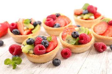 assorted of berry fruit pastry