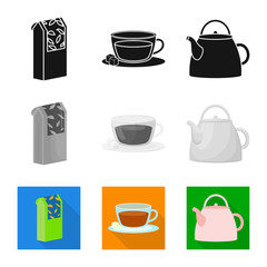 Isolated object of healthy and floral  logo. Collection of healthy and gradient stock symbol for web.