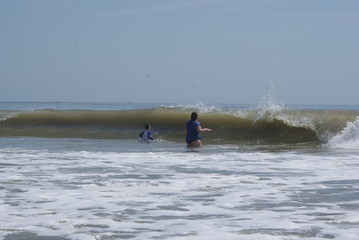 Kids having fun in the surg