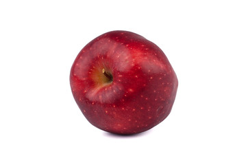 Fresh red apple isolated on white background.