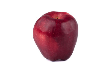 Fresh red apple isolated on white background.
