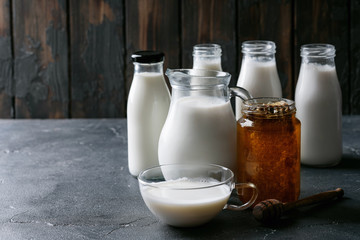 Fresh milk with honey