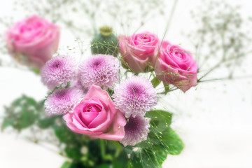 bouquet of pink roses