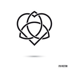 Celtic love knot symbol vector illustration