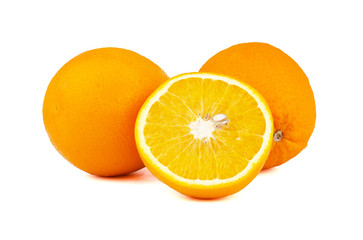 Navel Orange isolated on white background.